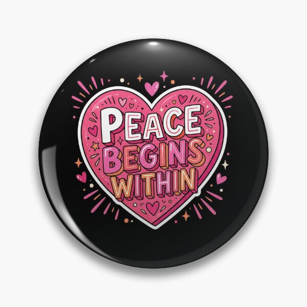 Item preview, Peace Begins Within Heart Quote designed and sold by Owcomm.