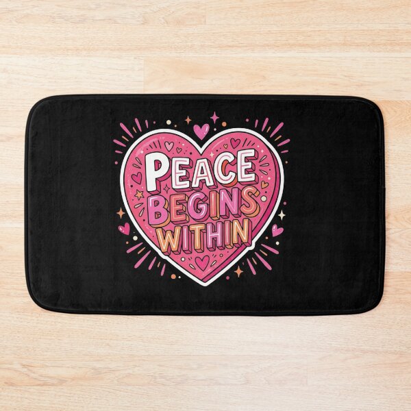 Item preview, Peace Begins Within Heart Quote designed and sold by Owcomm.