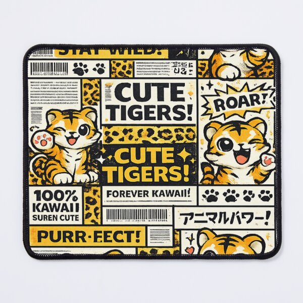 Item preview, Cute Tiger Kawaii Streetwear Collage Y2K Graphic Design designed and sold by M.Store.