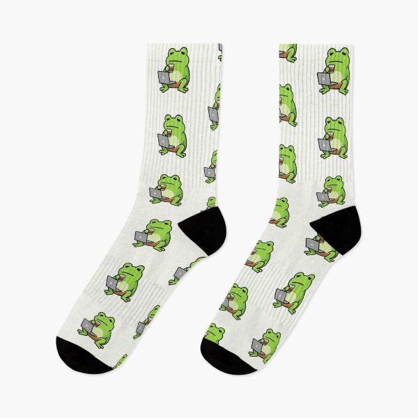Artikelvorschau,  Lustiger Frosch mit Kaffee bei der Arbeit Kröte Geschenk  entworfen und verkauft von Geschenkartikel.