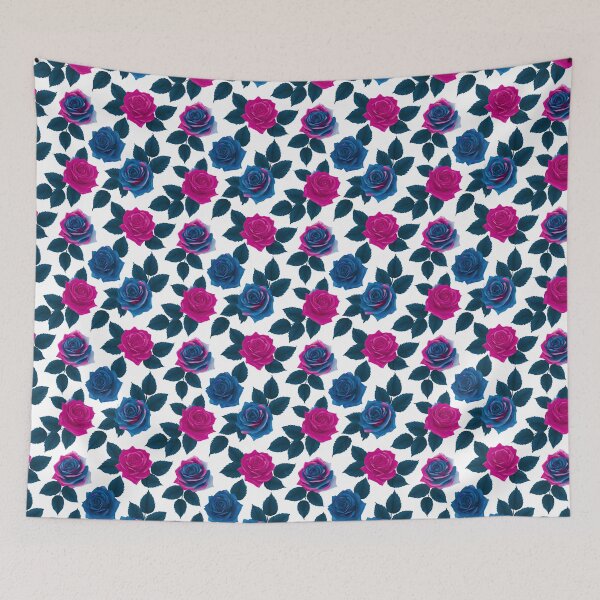 Item preview, Abstract Pink Blue And Purple Rose Petal Pattern designed and sold by igraphixart.
