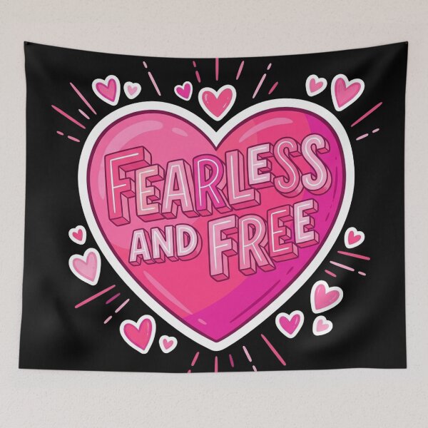 Item preview, Fearless and Free Pink Heart designed and sold by Owcomm.