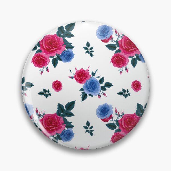 Item preview, Scattered Pink And Blue Rose Bouquet Pattern designed and sold by igraphixart.
