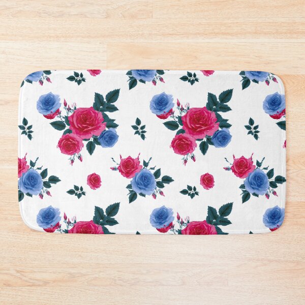 Item preview, Scattered Pink And Blue Rose Bouquet Pattern designed and sold by igraphixart.