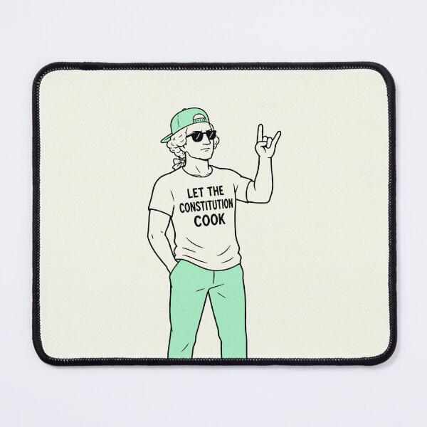 Item preview, George Washington with Mint Green Backward Hat and Pants Funny Patriotic Design designed and sold by American Spirit.