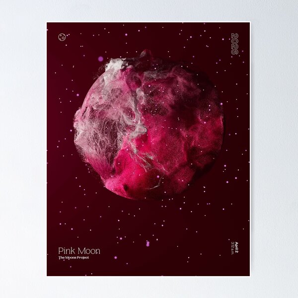 Item preview, Moons 2026: Pink Moon designed and sold by mullerdesign.