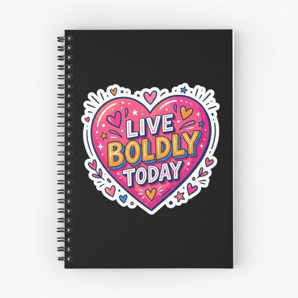 Item preview, Live Boldly Today Heart Illustration designed and sold by Owcomm.