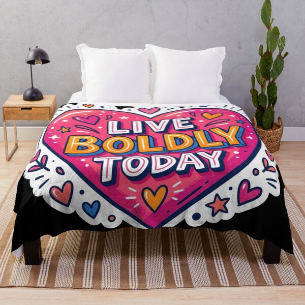 Item preview, Live Boldly Today Heart Illustration designed and sold by Owcomm.