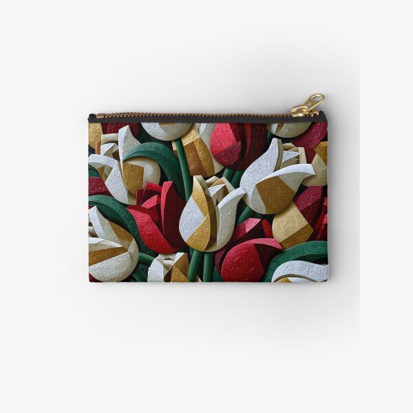Item preview, Cubist Tulip Bouquet – Bold Abstract Floral Art designed and sold by VelvetThornsArt.
