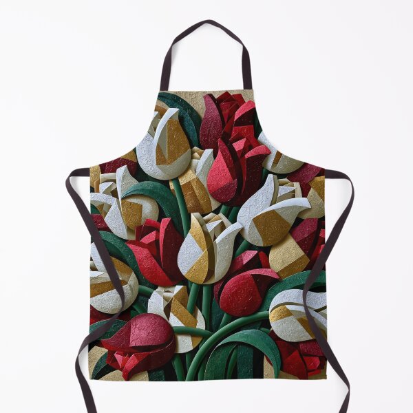 Item preview, Cubist Tulip Bouquet – Bold Abstract Floral Art designed and sold by VelvetThornsArt.