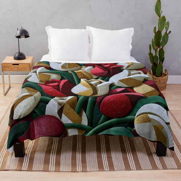 Item preview, Cubist Tulip Bouquet – Bold Abstract Floral Art designed and sold by VelvetThornsArt.