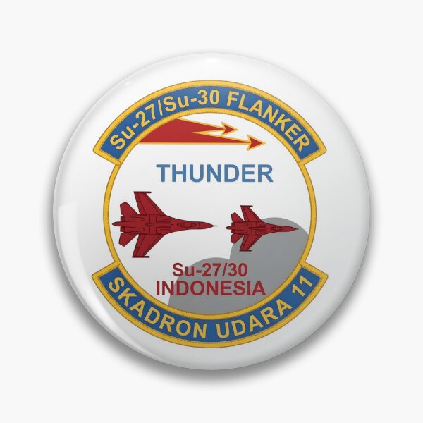 Item preview, Indonesian Air Force Skadron Udara 11 "Thunder" Sukhoi Fleet Emblem designed and sold by CharlieDesings.