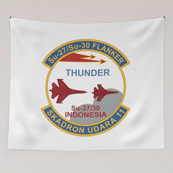 Item preview, Indonesian Air Force Skadron Udara 11 "Thunder" Sukhoi Fleet Emblem designed and sold by CharlieDesings.