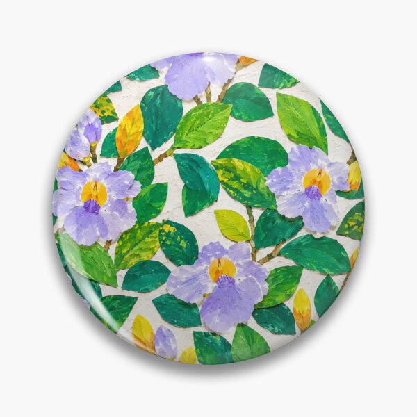 Item preview, Purple Floral Collage Seamless Pattern – Botanical Paper Cut Flowers & Green Leaves Repeat Design designed and sold by SWSandraWechner.