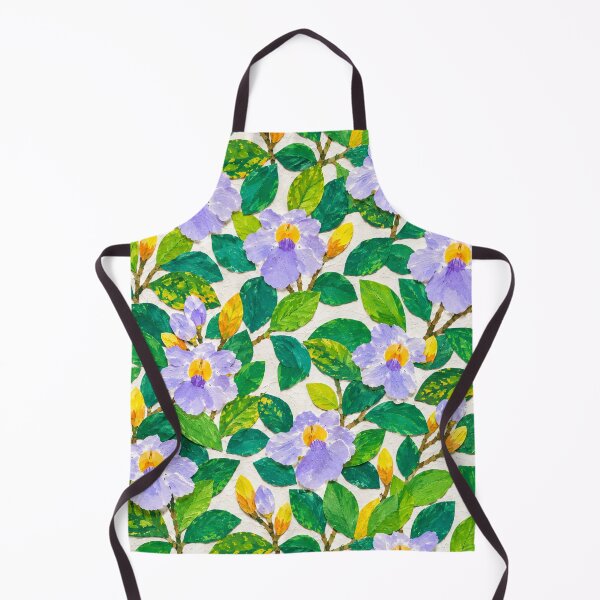 Item preview, Purple Floral Collage Seamless Pattern – Botanical Paper Cut Flowers & Green Leaves Repeat Design designed and sold by SWSandraWechner.