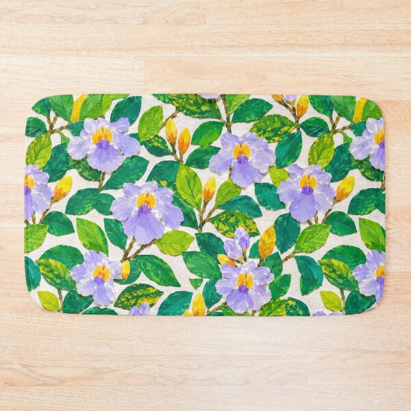 Item preview, Purple Floral Collage Seamless Pattern – Botanical Paper Cut Flowers & Green Leaves Repeat Design designed and sold by SWSandraWechner.