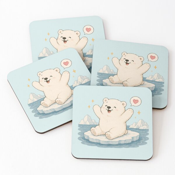 Item preview, Cute Happy Polar Bear designed and sold by MellowMunchkins.