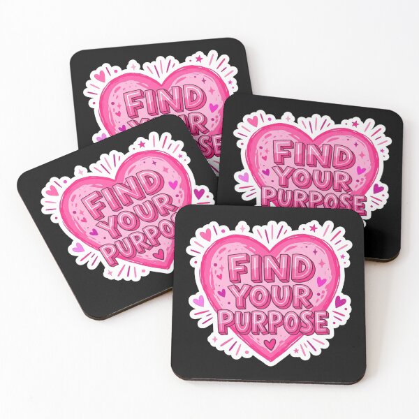 Item preview, Find Your Purpose Pink Heart Motivation designed and sold by Owcomm.