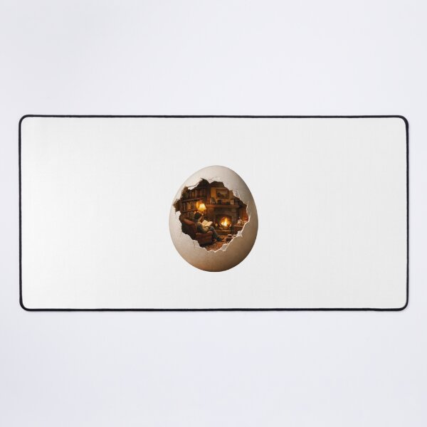 Item preview, Cozy Miniature Library Inside An Eggshell Art designed and sold by sohail_arts.