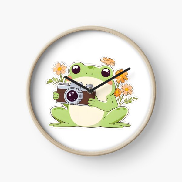 Item preview, Photographer Frog — Vintage Camera Kawaii Sticker designed and sold by tommysworks.
