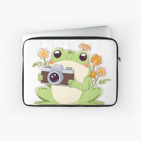 Item preview, Photographer Frog — Vintage Camera Kawaii Sticker designed and sold by tommysworks.