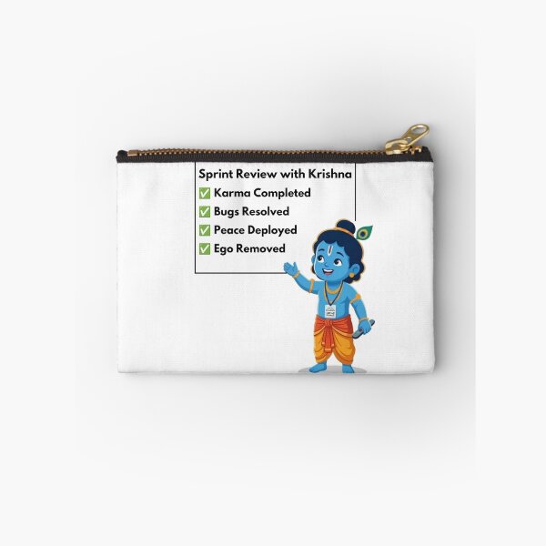 Item preview, Sprint Review with Krishna | Agile Developer Sticker designed and sold by BhaktiByte.