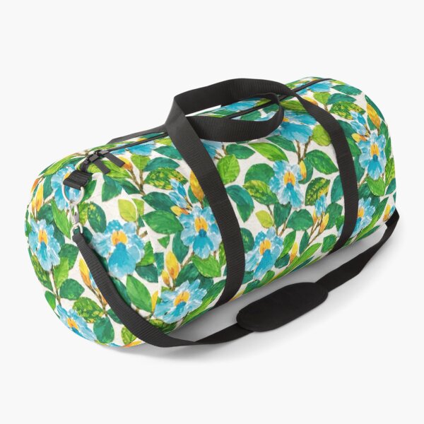 Item preview, Blue Floral Collage Seamless Pattern – Botanical Paper Cut Flowers & Green Leaves Repeat Design designed and sold by SWSandraWechner.