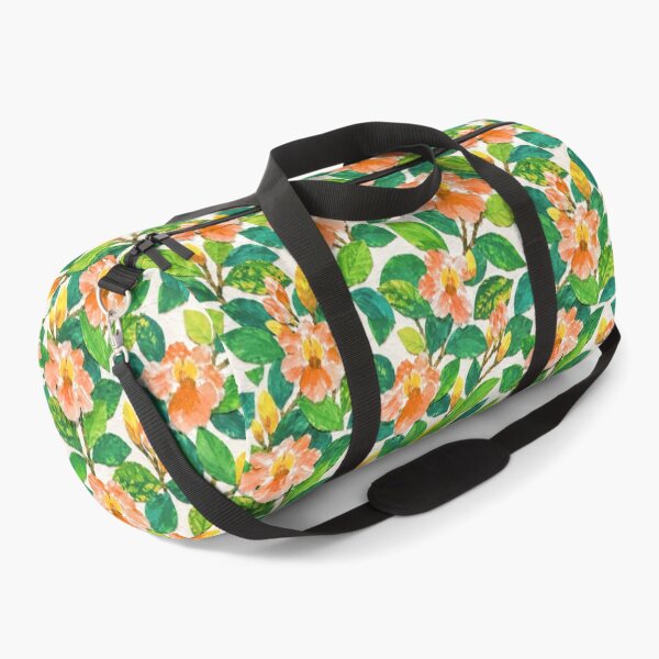 Item preview, Orange Floral Collage Seamless Pattern – Botanical Paper Cut Flowers & Green Leaves Repeat Design designed and sold by SWSandraWechner.