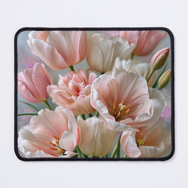 Item preview, Blush Tulip Reverie – Soft Romantic Floral Art designed and sold by VelvetThornsArt.
