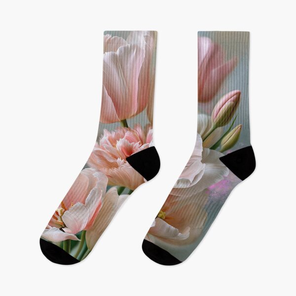 Item preview, Blush Tulip Reverie – Soft Romantic Floral Art designed and sold by VelvetThornsArt.
