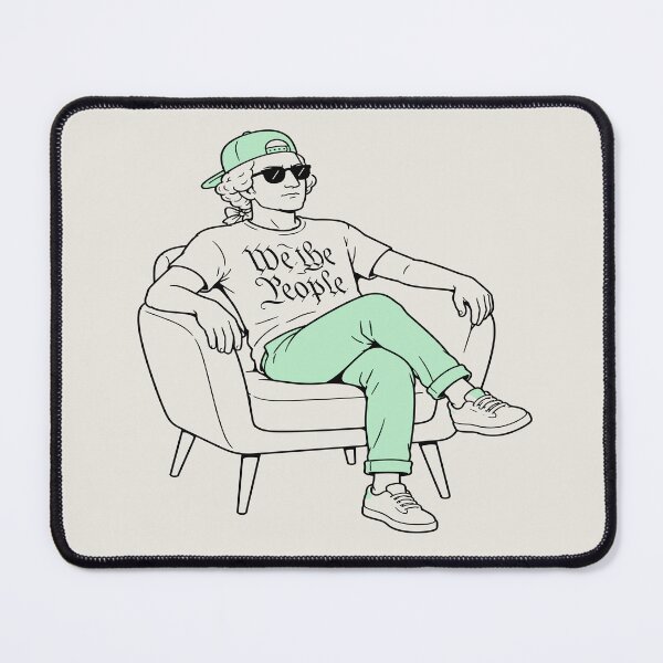 Item preview, George Washington Sitting in Chair Wearing We The People Shirt Design designed and sold by American Spirit.