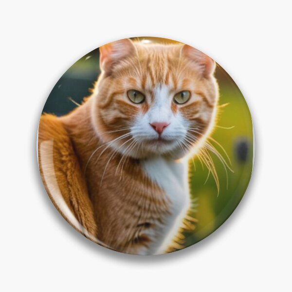 Item preview, Animals - Ginger and White Cat, Luminous Golden Hour Portrait designed and sold by DoodyPets.