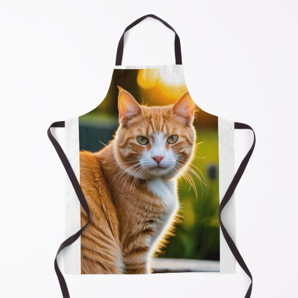 Item preview, Animals - Ginger and White Cat, Luminous Golden Hour Portrait designed and sold by DoodyPets.