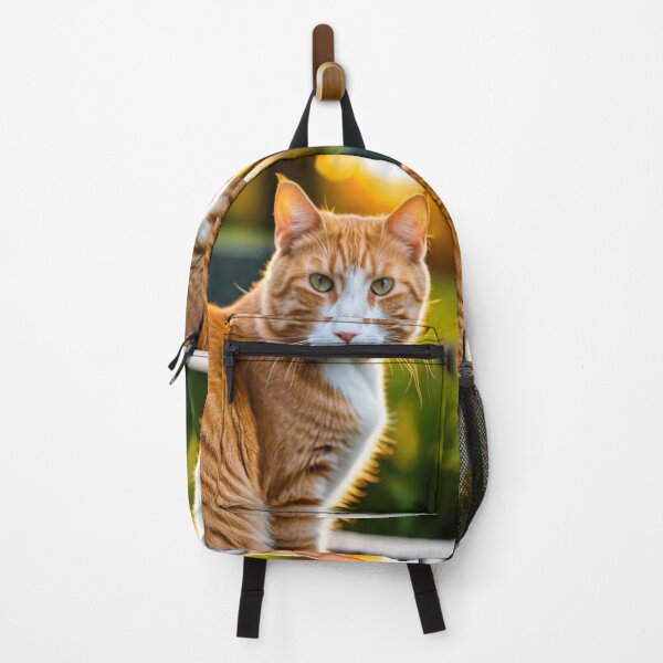 Item preview, Animals - Ginger and White Cat, Luminous Golden Hour Portrait designed and sold by DoodyPets.