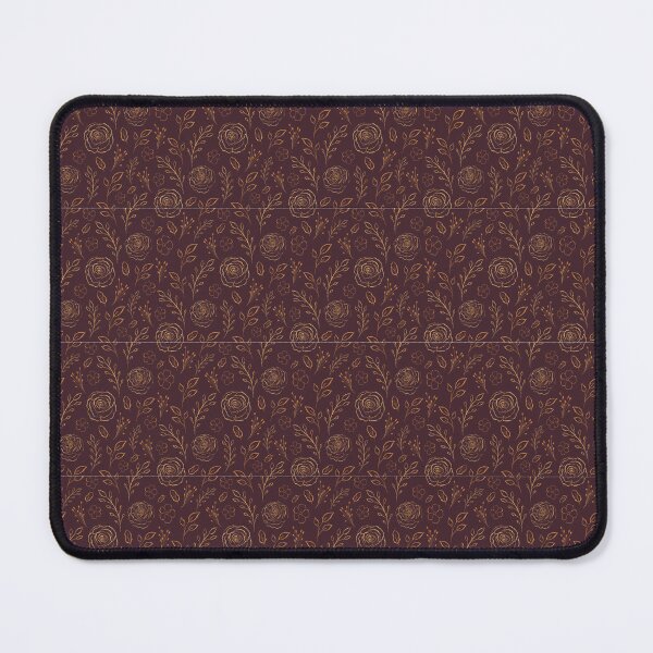 Item preview, Luxury Golden Rose Seamless Pattern on Dark Burgundy Background designed and sold by N0irNest.