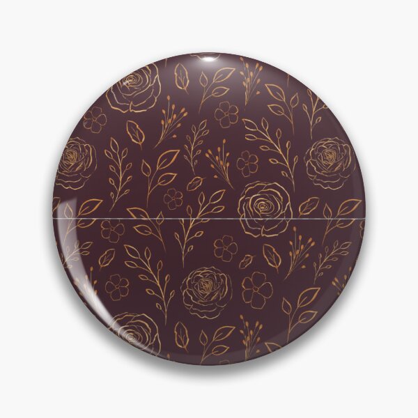 Item preview, Luxury Golden Rose Seamless Pattern on Dark Burgundy Background designed and sold by N0irNest.