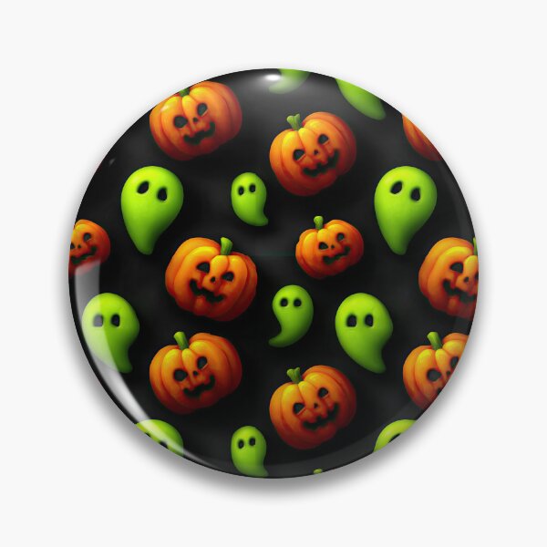 Item preview, Cute 3D Jack O Lantern And Green Ghost Halloween Pattern designed and sold by igraphixart.