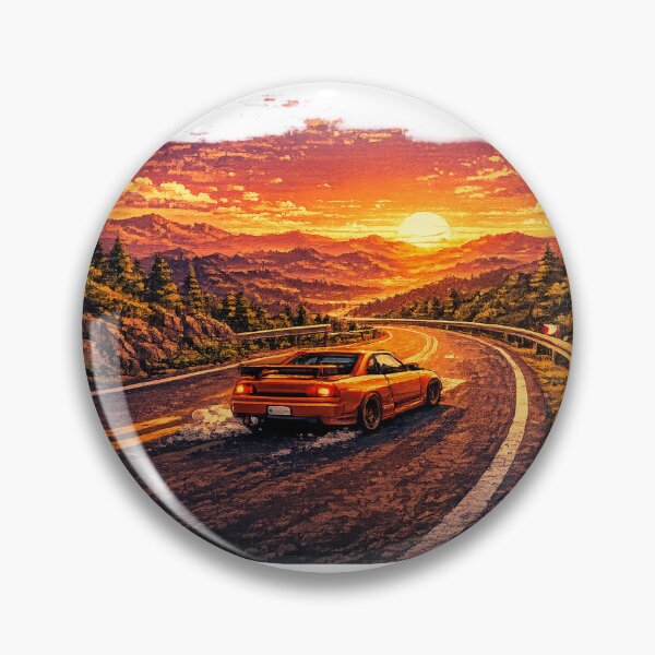Item preview, classic japanese car sunset pixelart designed and sold by Traceursniper.