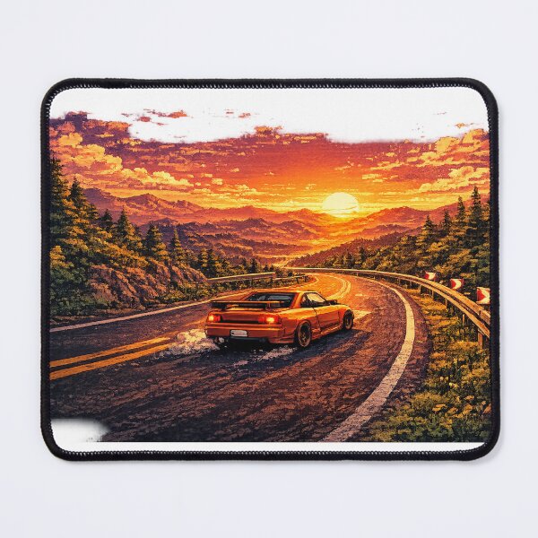 Item preview, classic japanese car sunset pixelart designed and sold by Traceursniper.