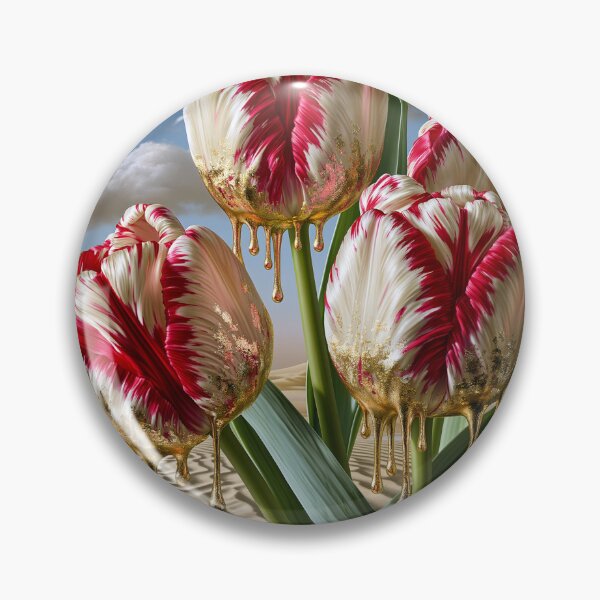 Item preview, Melting Tulip Mirage – Surreal Luxury Floral Art designed and sold by VelvetThornsArt.