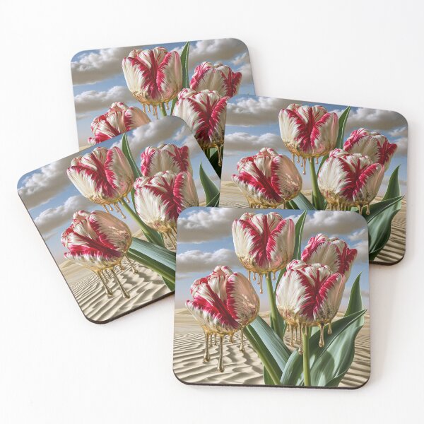 Item preview, Melting Tulip Mirage – Surreal Luxury Floral Art designed and sold by VelvetThornsArt.