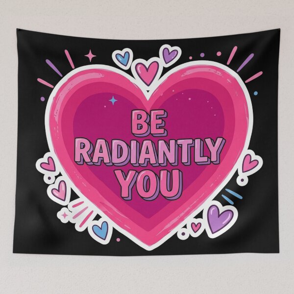 Item preview, Be Radiantly You Heart Motivation designed and sold by Owcomm.