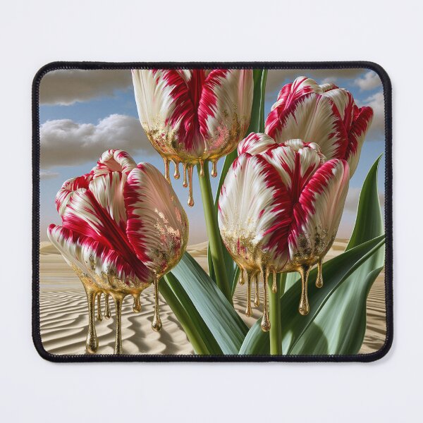 Item preview, Melting Tulip Mirage – Surreal Luxury Floral Art designed and sold by VelvetThornsArt.