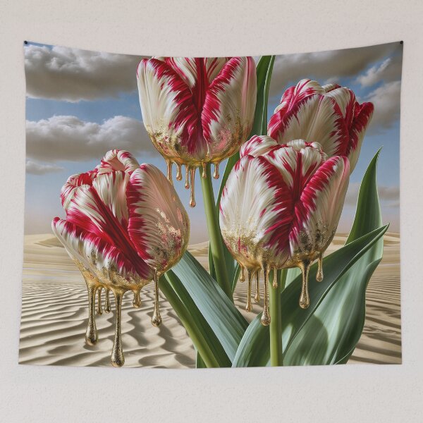 Item preview, Melting Tulip Mirage – Surreal Luxury Floral Art designed and sold by VelvetThornsArt.