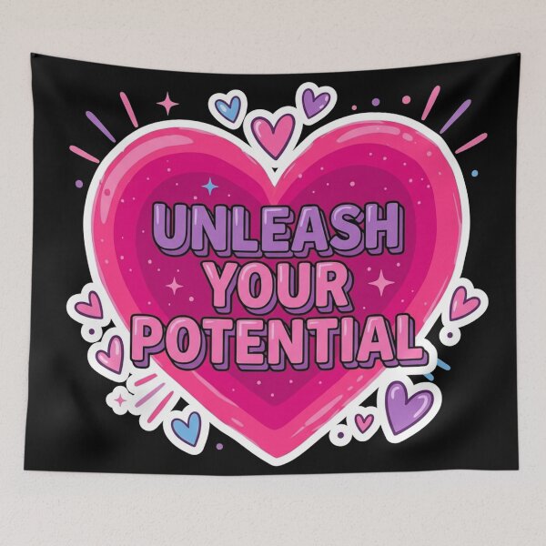 Item preview, Unleash Your Potential Motivational Heart designed and sold by Owcomm.