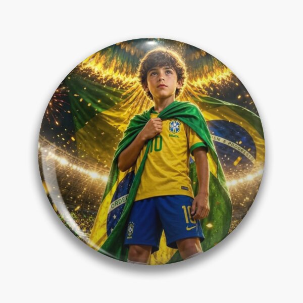 Item preview, Brazil Football Fan Golden Eagle Art designed and sold by RoyalDeluxGo.