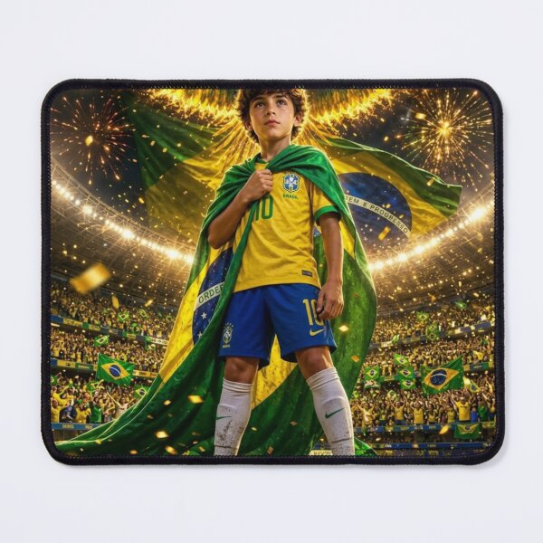 Item preview, Brazil Football Fan Golden Eagle Art designed and sold by RoyalDeluxGo.