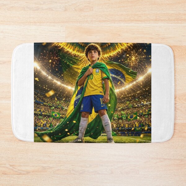 Item preview, Brazil Football Fan Golden Eagle Art designed and sold by RoyalDeluxGo.
