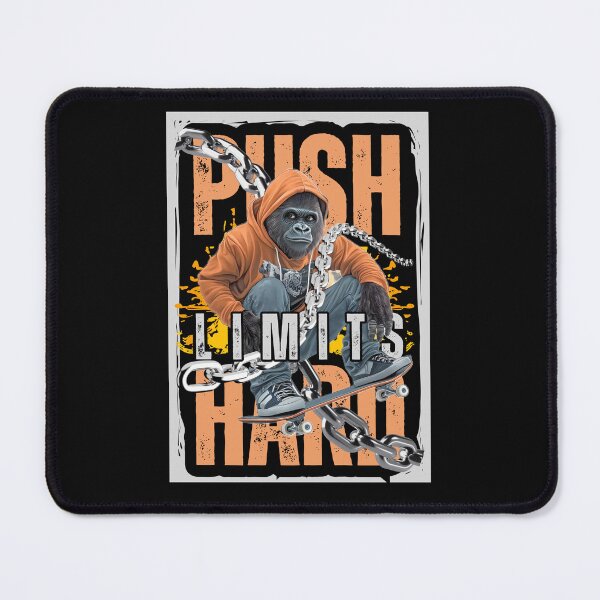 Item preview, Push Limits Hard Gorilla Skateboard Streetwear Graphic T-Shirt designed and sold by MR-GOLDEN.