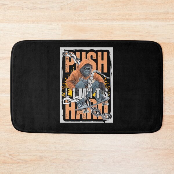 Item preview, Push Limits Hard Gorilla Skateboard Streetwear Graphic T-Shirt designed and sold by MR-GOLDEN.